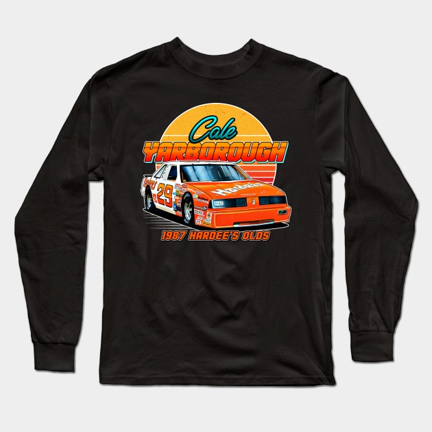 Cale Yarborough 80s Retro Long Sleeve T-Shirt by stevenmsparks